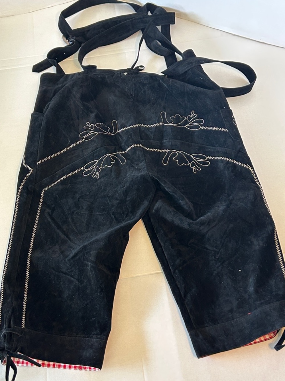 GLORY STAR LEDERHOSEN MENS GERMAN BAVARIAN OKTOBERFEST LEATHER TROUSERS size m - Picture 10 of 15